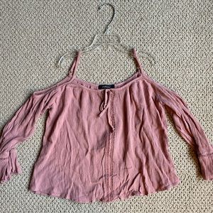 Cold Shoulder Pink Top
